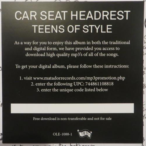 Виниловая пластинка Car Seat Headrest - Teens Of Style (Black Vinyl LP)