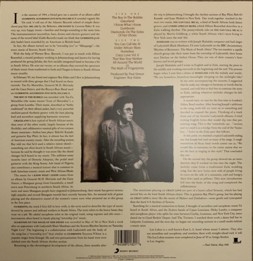 Виниловая пластинка Paul Simon — GRACELAND (National Album Day 2020 / Limited Clear Vinyl)