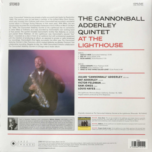 Виниловая пластинка Cannonball Adderley - At The Lighthouse (Black Vinyl LP)