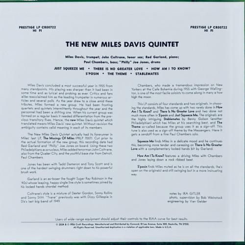 Виниловая пластинка Miles Davis - Miles: The New Miles Davis Quintet (Analogue, Original Jazz Classics) (Black Vinyl LP)