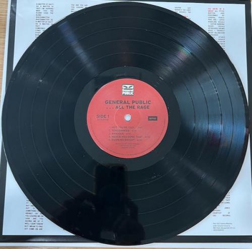 Виниловая пластинка General Public - All The Rage (Black Vinyl LP)