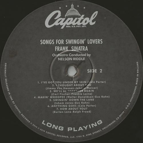 Виниловая пластинка Frank Sinatra, Songs For Swingin' Lovers!