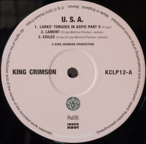 Виниловая пластинка King Crimson - USA (Black Vinyl LP)