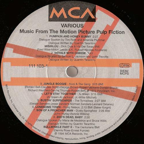 Виниловая пластинка Soundtrack, Pulp Fiction