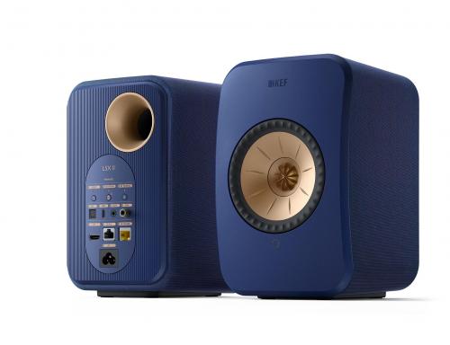 Активная беспроводная акустика со стойками KEF LSX II COBALT BLUE + KEF S1 Floor Stand Blue