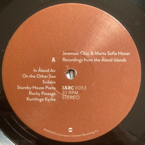 Виниловая пластинка Chiu, Jeremiah; Honer, Marta Sofia - Recordings From The Aland Islands (Black Vinyl LP)