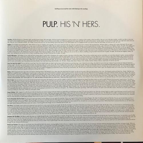 Виниловая пластинка Pulp, His 'n' Hers