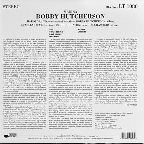 Виниловая пластинка Bobby Hutcherson - Medina (Tone Poet) (Black Vinyl LP)