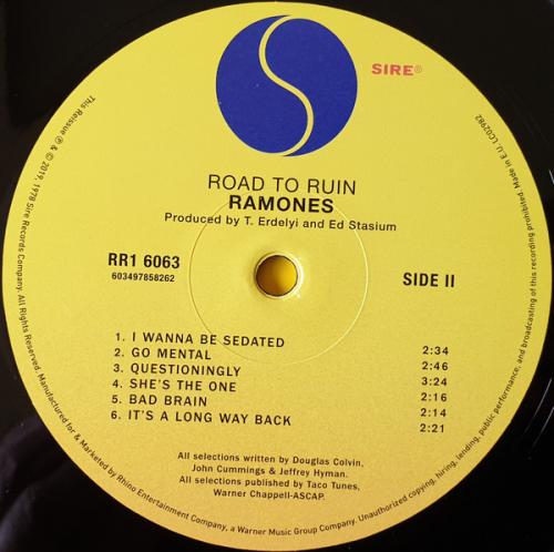 Виниловая пластинка Ramones, Road To Ruin (180 Gram Black Vinyl)