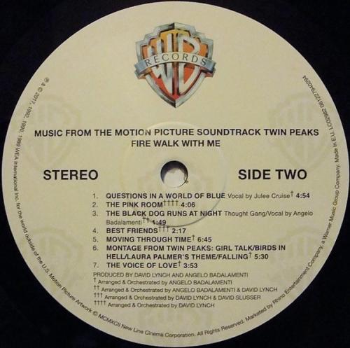 Виниловая пластинка Angelo Badalamenti TWIN PEAKS - FIRE WALK WITH ME (OST)