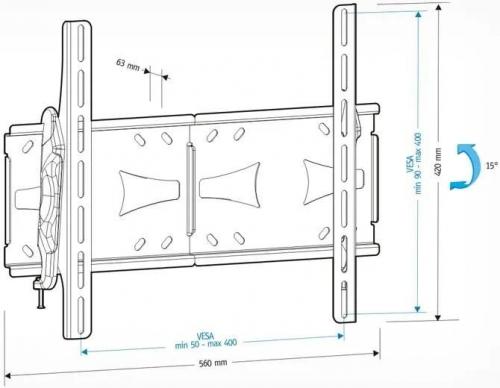 Кронштейн для телевизора Holder LCDS-5071 темный металлик