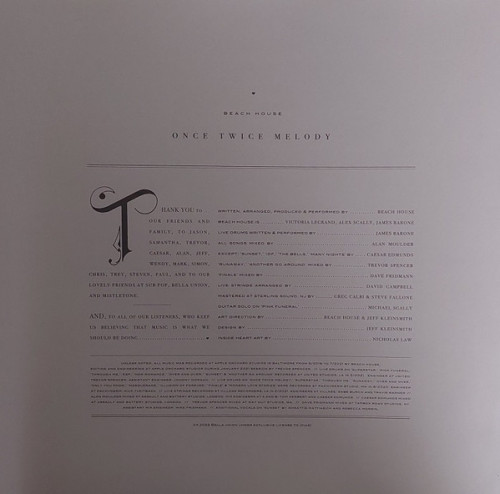 Виниловая пластинка Beach House - Once Twice Melody (Black Vinyl 2LP)