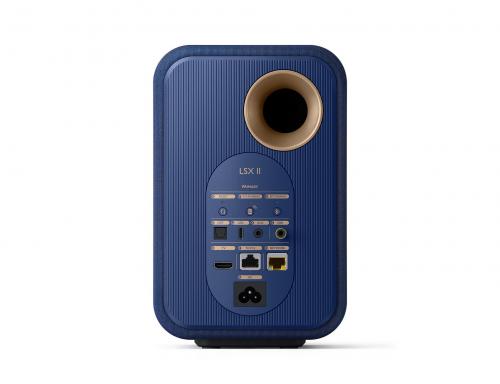 Активная беспроводная акустика со стойками KEF LSX II COBALT BLUE + KEF S1 Floor Stand Blue