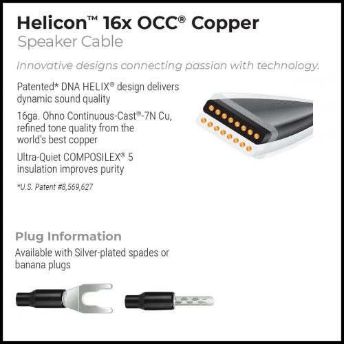 Акустический кабель Wire World Helicon 16x OCC Speaker Cable (Ban-Ban) (HCS2.0MB-10) 2.0m