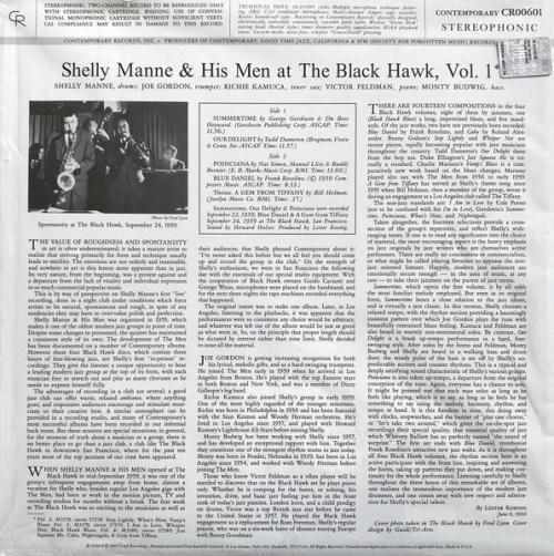 Виниловая пластинка Shelly Manne - At The Black Hawk (Acoustic Sounds) (Limited Edition, Black Vinyl LP)