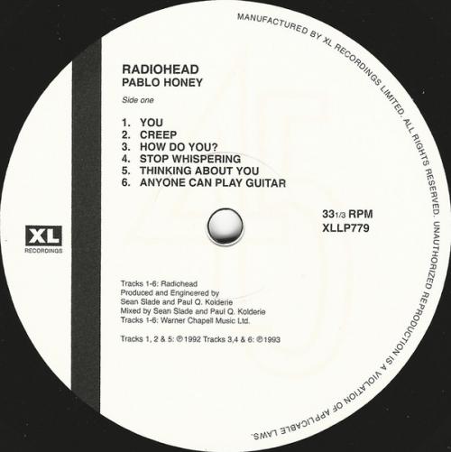 Виниловая пластинка Radiohead - Pablo Honey