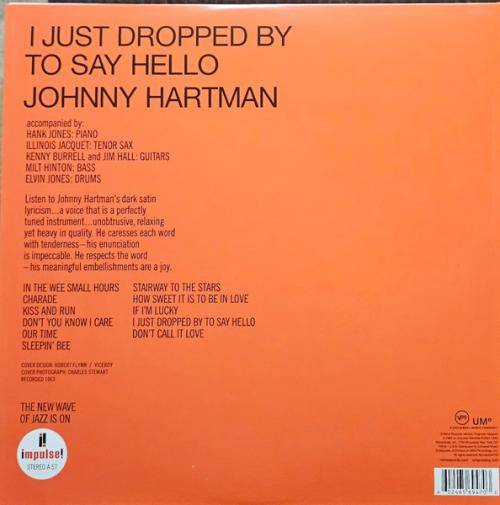 Виниловая пластинка Johnny Hartman - I Just Dropped To Say Hello (Audiophile, Verve By Request) (Black Vinyl LP)