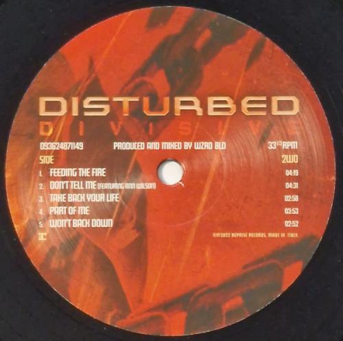 Виниловая пластинка DISTURBED - DIVISIVE (LP)