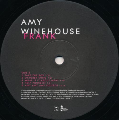 Виниловая пластинка Amy Winehouse - Frank