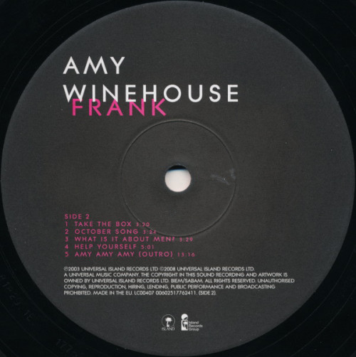 Виниловая пластинка Amy Winehouse - Frank