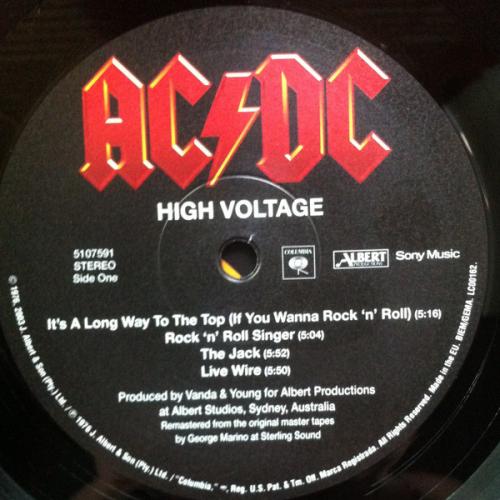 Виниловая пластинка AC/DC HIGH VOLTAGE (Remastered/180 Gram)