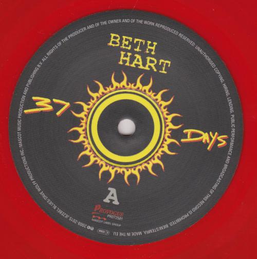 Виниловая пластинка HART BETH - 37 DAYS - TRANSPARENT (RED LP)