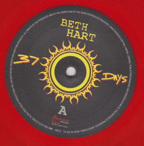 Виниловая пластинка HART BETH - 37 DAYS - TRANSPARENT (RED LP)