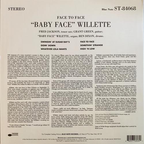 Виниловая пластинка Willette, Baby Face, Face To Face