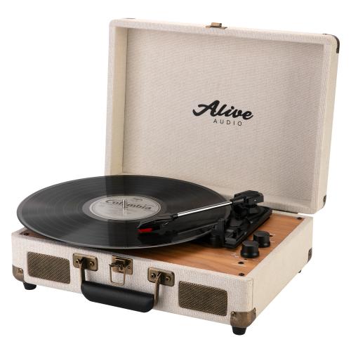 Проигрыватель винила Alive Audio GLAM The Canvas Edition Ivory с Bluetooth