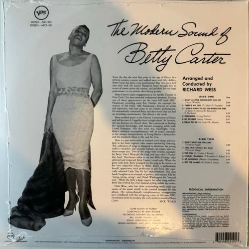 Виниловая пластинка Betty Carter - The Modern Sound Of (Verve By Request) (Black Vinyl LP)