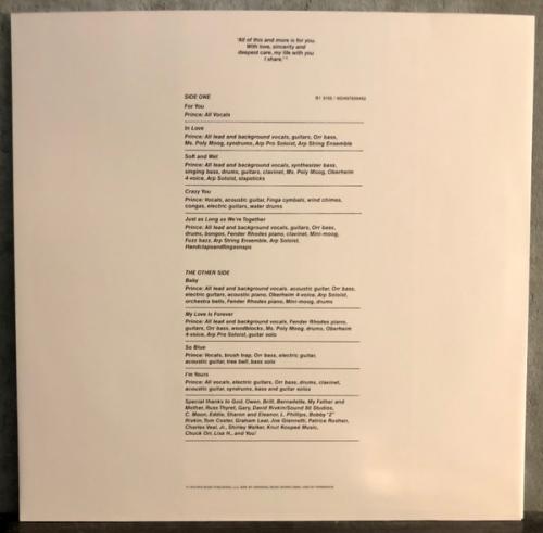 Виниловая пластинка Prince - For You (Black Vinyl LP)