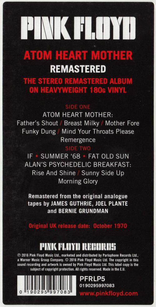 Виниловая пластинка Pink Floyd ATOM HEART MOTHER
