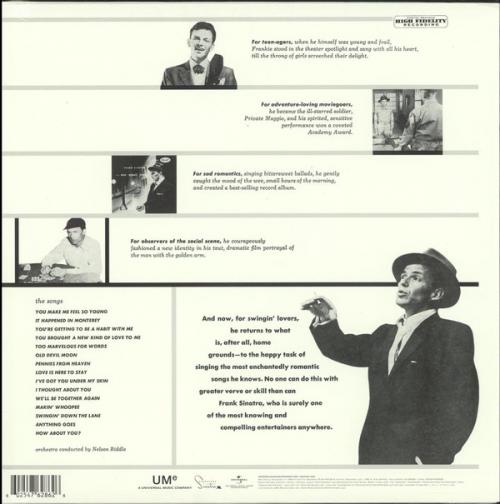 Виниловая пластинка Frank Sinatra, Songs For Swingin' Lovers!