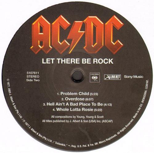 Виниловая пластинка AC/DC LET THERE BE ROCK (Remastered/180 Gram)