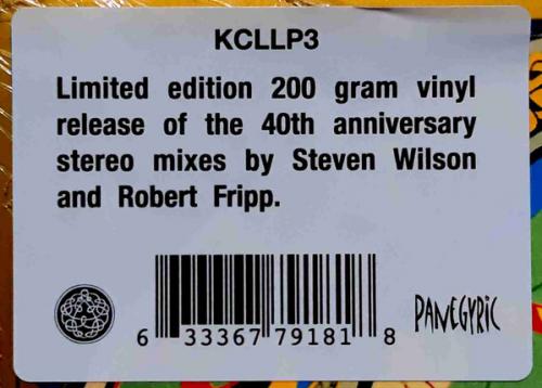 Виниловая пластинка King Crimson — LIZARD (LP 200 GR. VINYL,40TH ANNIVERSARY LIMITED ED.) (LP)