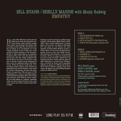 Виниловая пластинка Bill Evans; Manne, Shelly - Empathy (Black Vinyl LP)