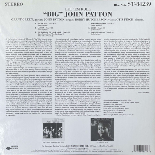 Виниловая пластинка Big John Patton - Let 'em Roll (Tone Poet) (Black Vinyl LP)