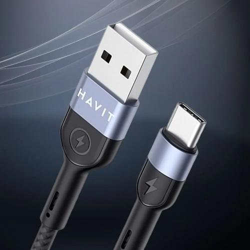 USB кабель HAVIT CB623C USB-C - USB-A BK 1m