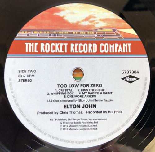 Виниловая пластинка Elton John, Too Low For Zero (2016 Reissue)