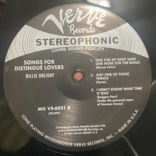 Виниловая пластинка Holiday, Billie - Songs For Distingue Lovers (Acoustic Sound) (180 Gram Black Vinyl LP)