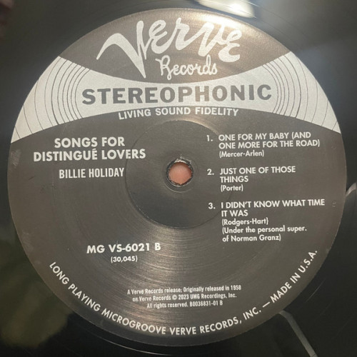 Виниловая пластинка Holiday, Billie - Songs For Distingue Lovers (Acoustic Sound) (180 Gram Black Vinyl LP)