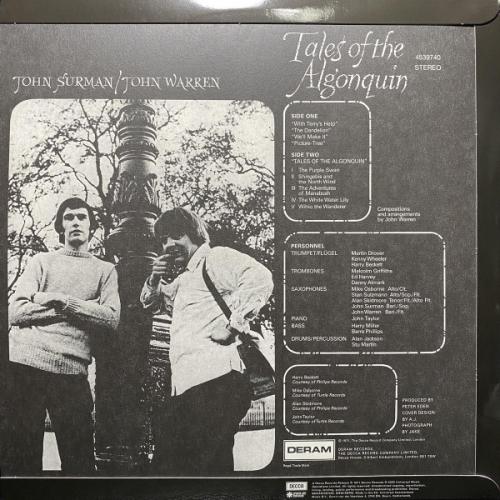 Виниловая пластинка Surman, John; Warren, John - Tales Of The Algonquin (Black Vinyl LP)