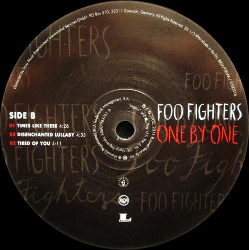Виниловая пластинка Foo Fighters ONE BY ONE (180 Gram)