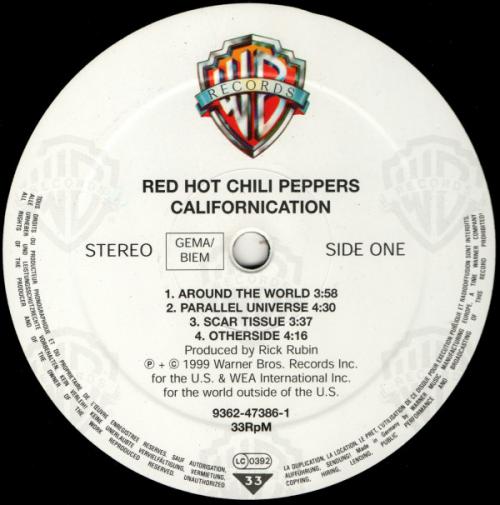Виниловая пластинка Red Hot Chili Peppers CALIFORNICATION (180 Gram)