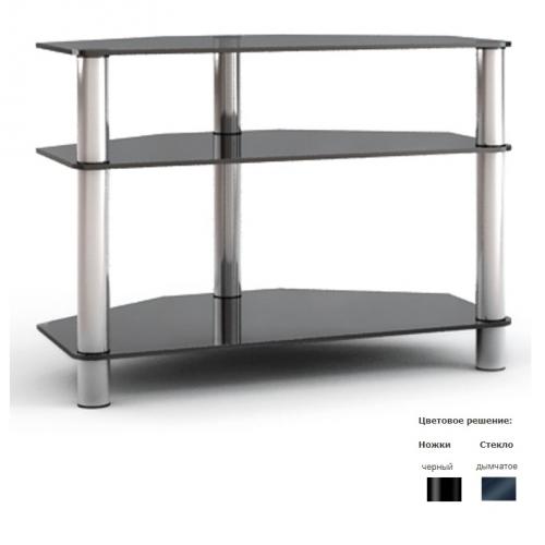 Подставка под телевизор MD TV11 Flatform (черный/дымчатое стекло)