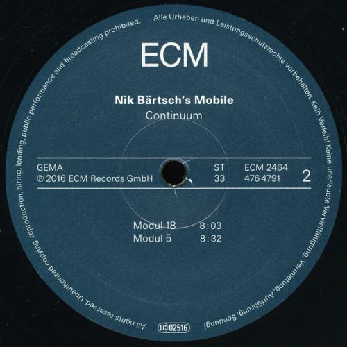 Виниловая пластинка Nik Bartsch's Mobile, Nik Bartsch's Mobile: Continuum ()