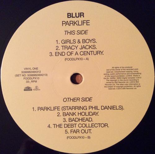 Виниловая пластинка Blur PARKLIFE (180 Gram)