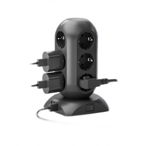 Сетевой фильтр Tessan TPS02-DE Black