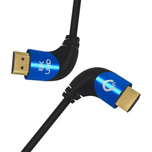 HDMI кабель Oehlbach PERFORMANCE Shape Magic 90 UHD Black, 1.0m (D1C42540)