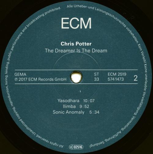 Виниловая пластинка Chris Potter, The Dreamer Is The Dream (LP/180g)